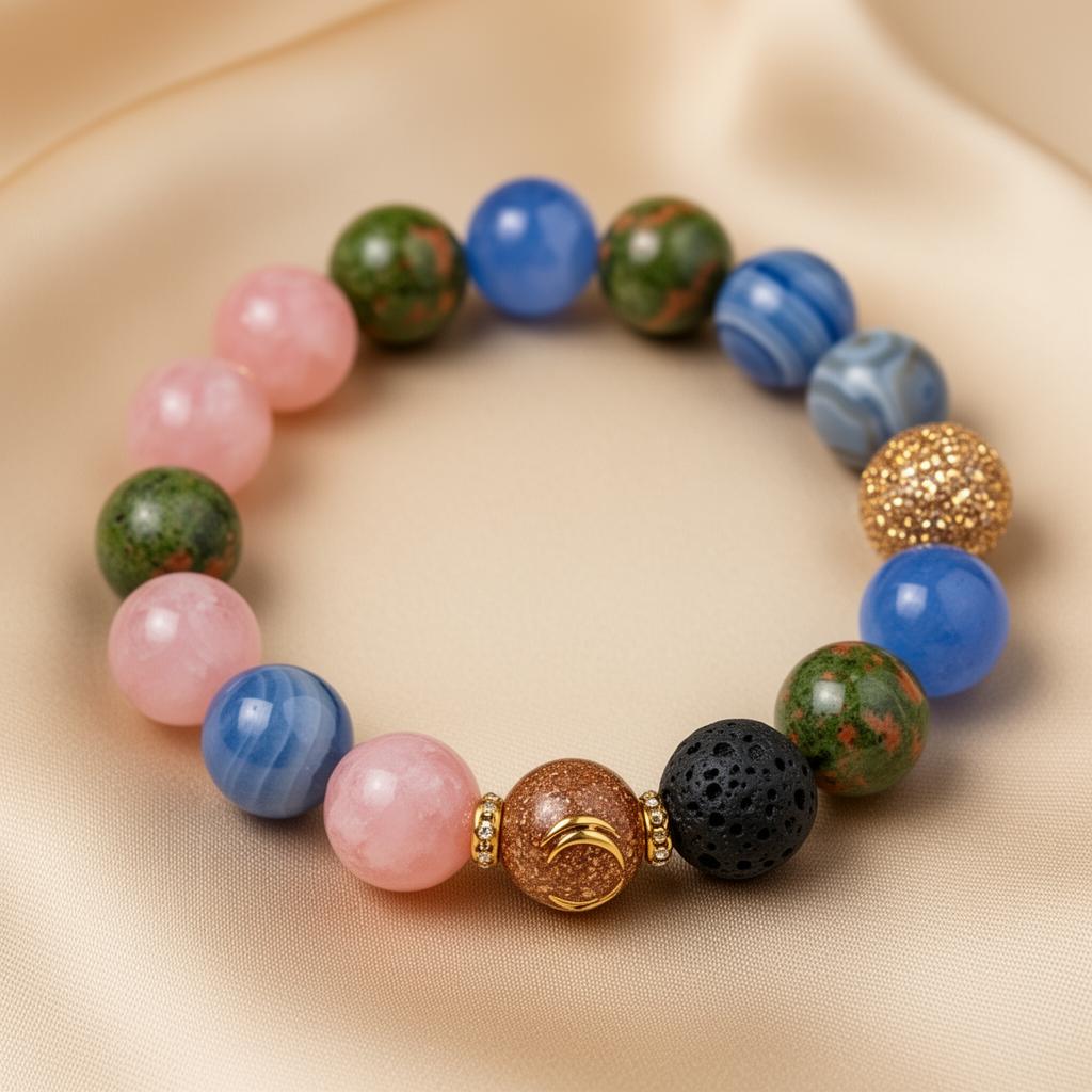 Handcrafted & energised crystal bracelet 9